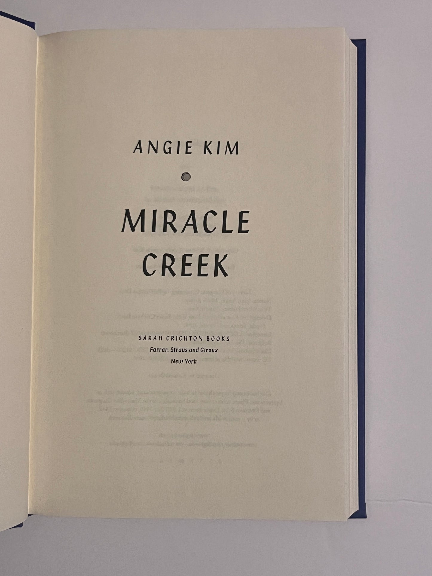 Hand-Painted Hardcover: Miracle Creek by Angie Kim