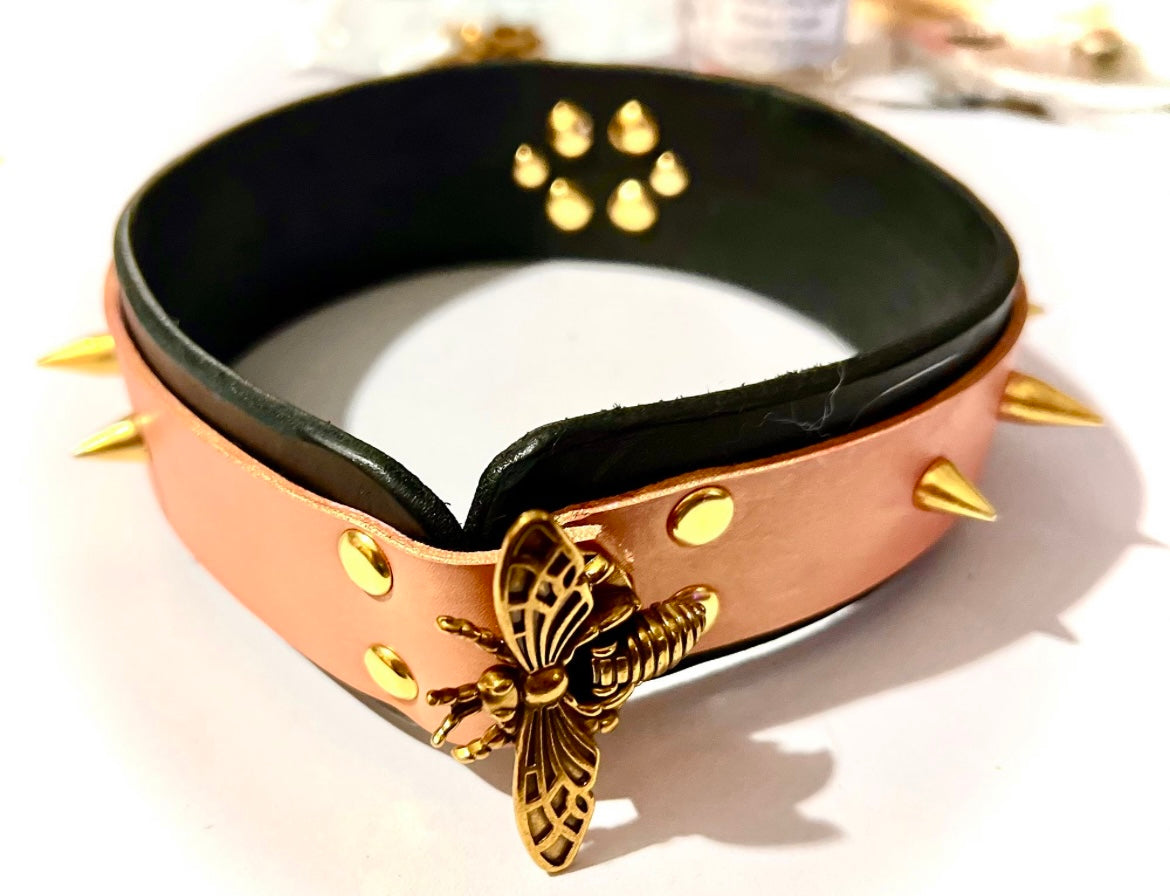 Pink and Black Double Layer Collar