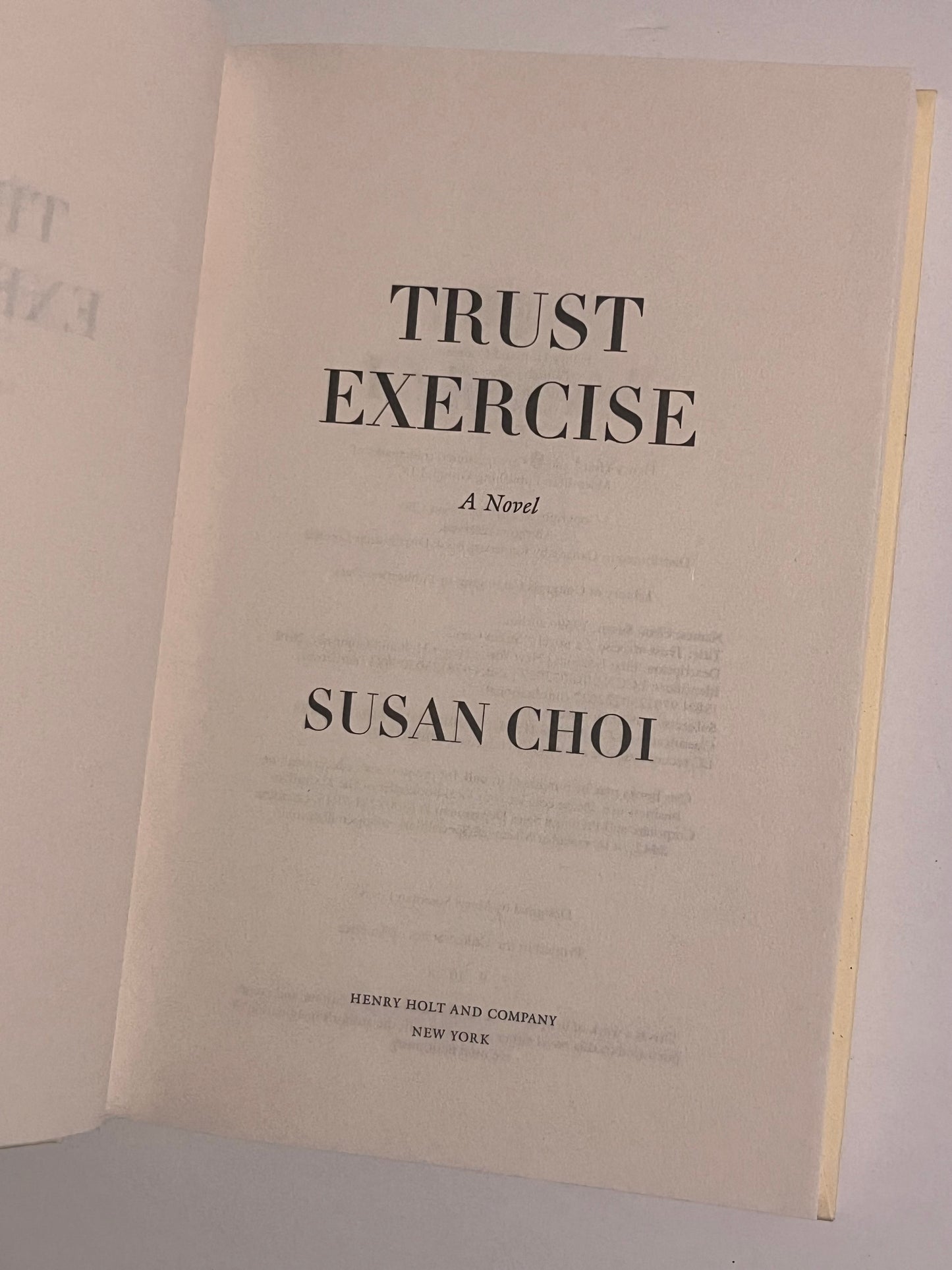Hand-Painted Hardcover: Trust Exercise by Susan Choi