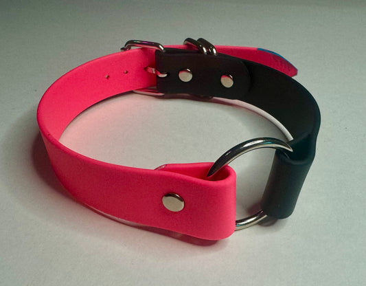 Biothane Collar: Buckle, O-Ring Center, Two Color