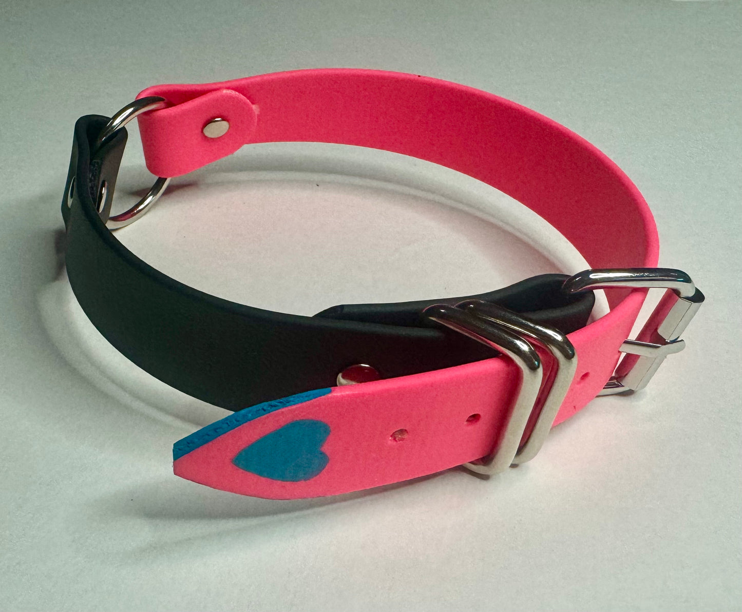 Biothane Collar: Buckle, O-Ring Center, Two Color