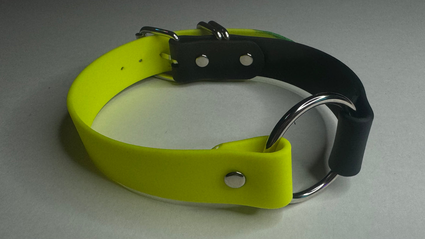 Biothane Collar: Buckle, O-Ring Center, Two Color