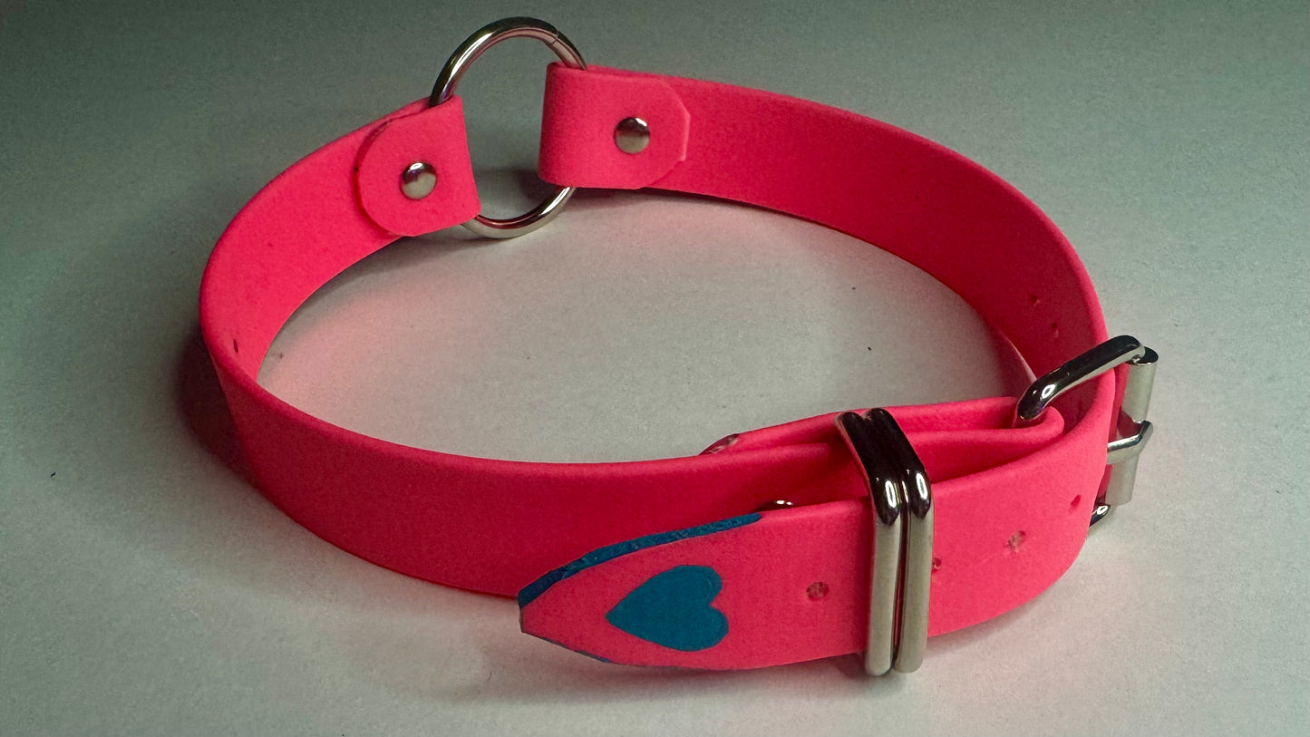 Biothane Collar: Buckle, O-Ring Center, Two Color