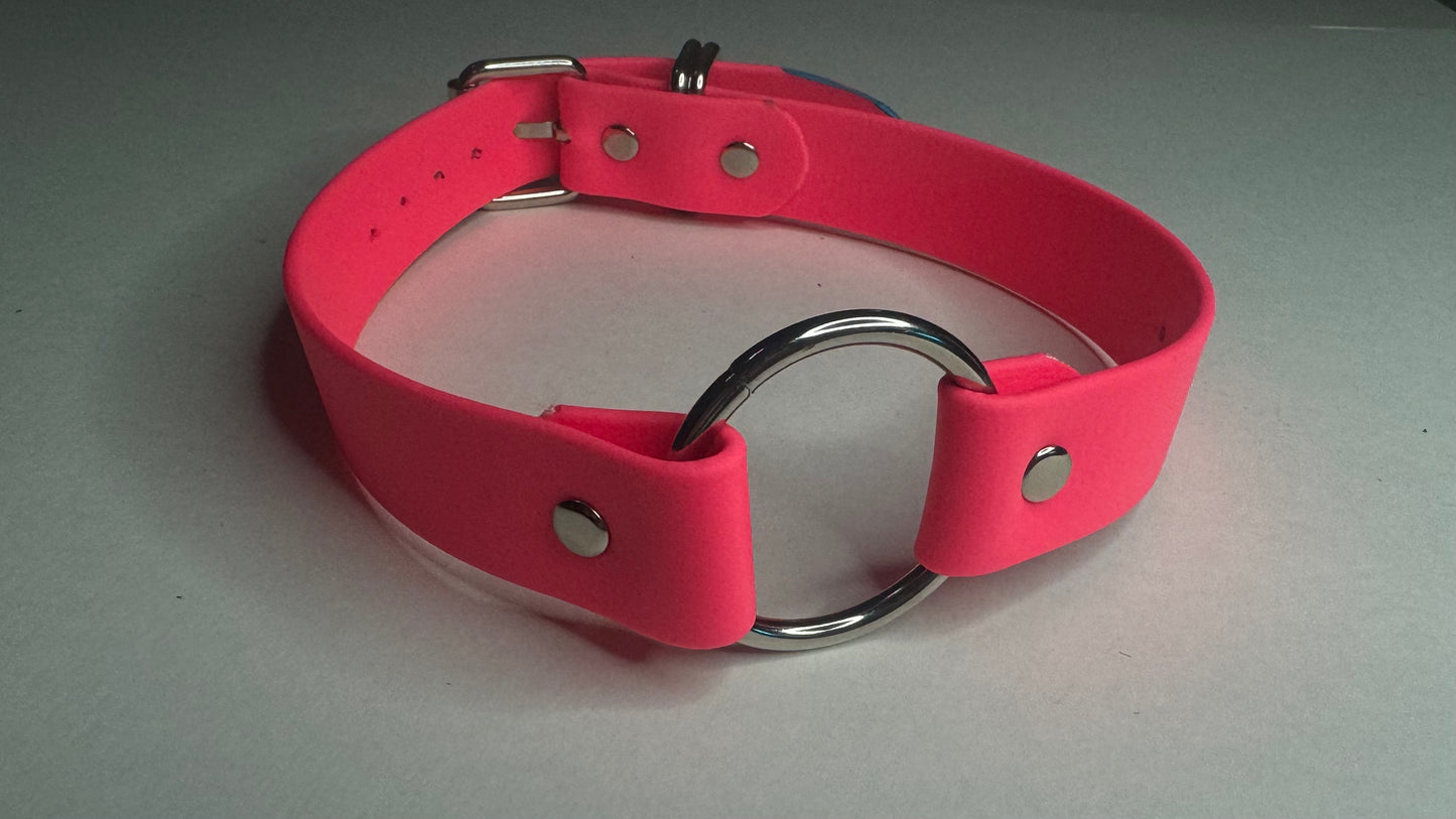 Biothane Collar: Buckle, O-Ring Center, Two Color