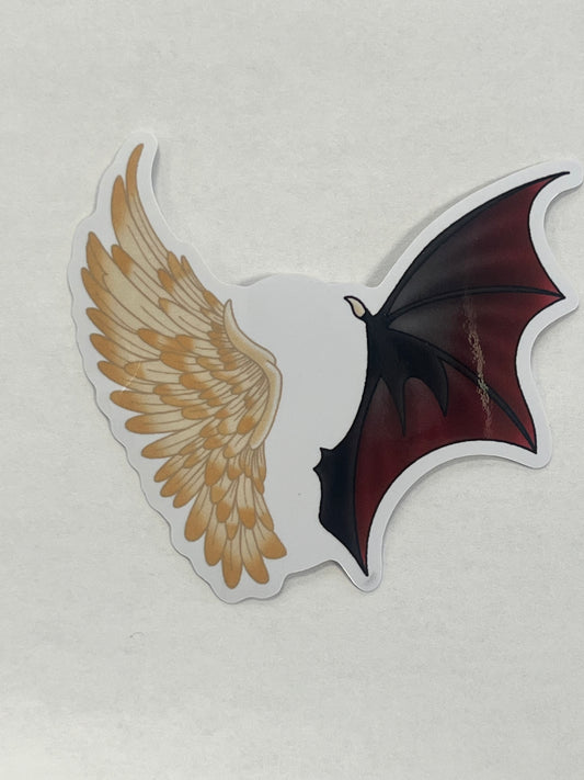 Angel and Demon Wings Sticker