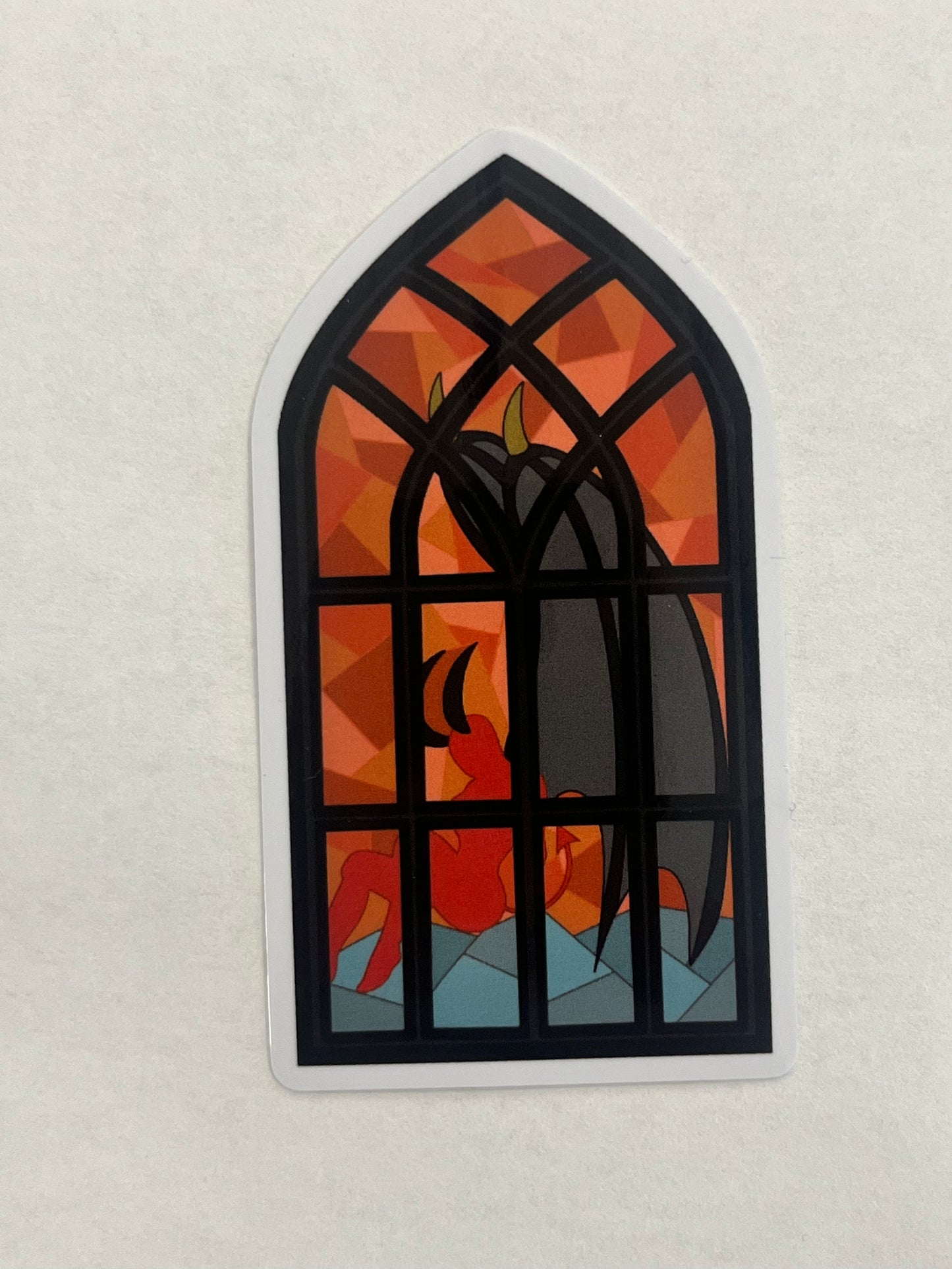 Demon Stained Glass Sticker