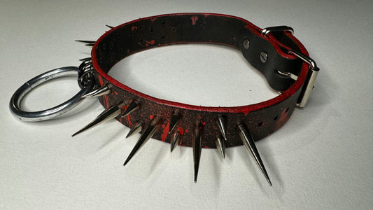 Red and Black Blood Spatter Collar